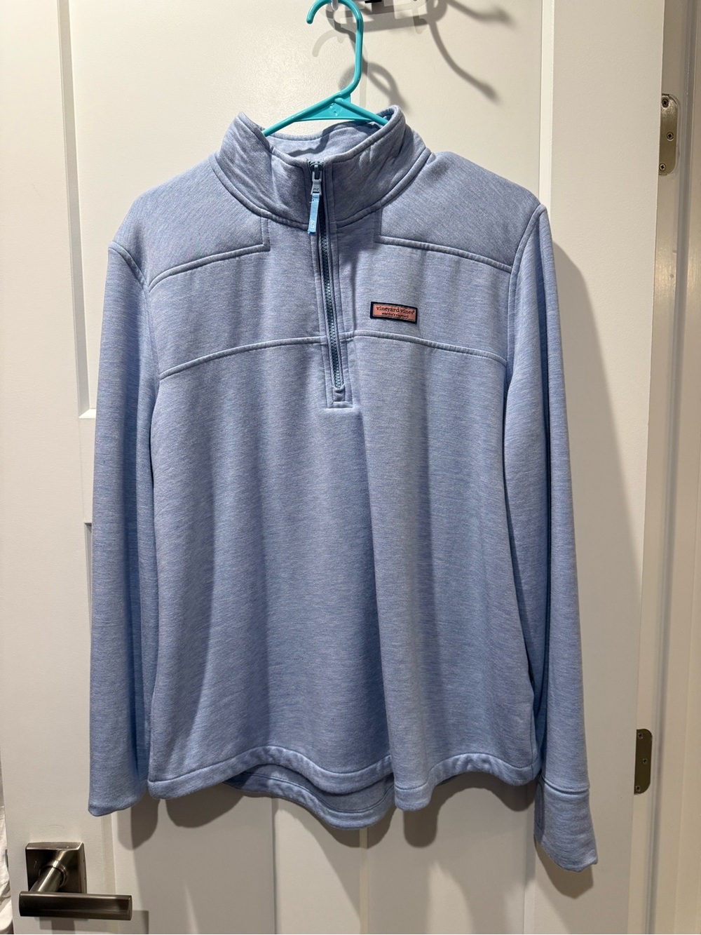 Vineyard Vines Powder Blue Half-Zip Fleece Pullover